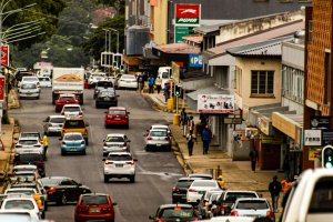 Busy road on downtown.